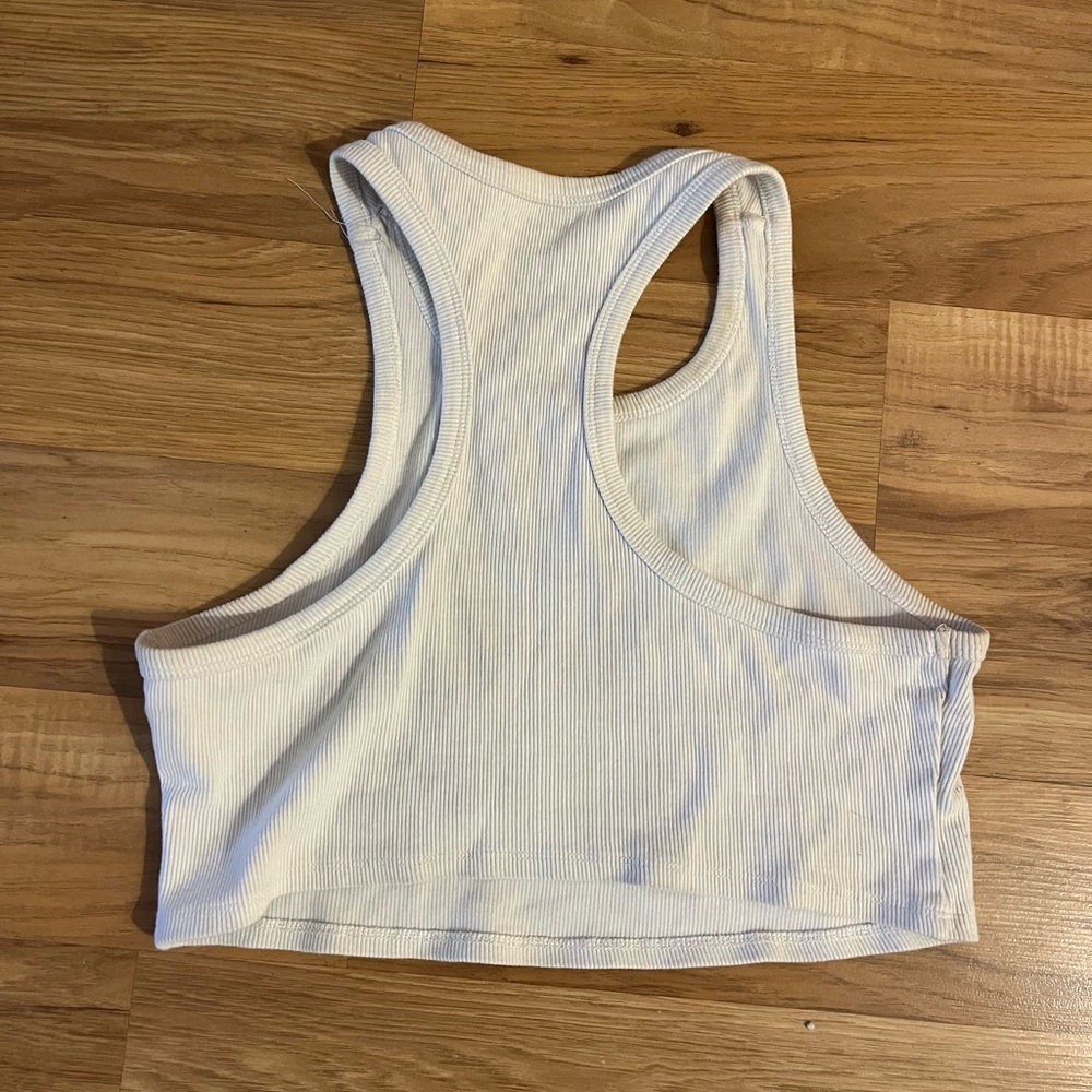 White Rumble Boxing Crop Tank - Picture 2 of 3